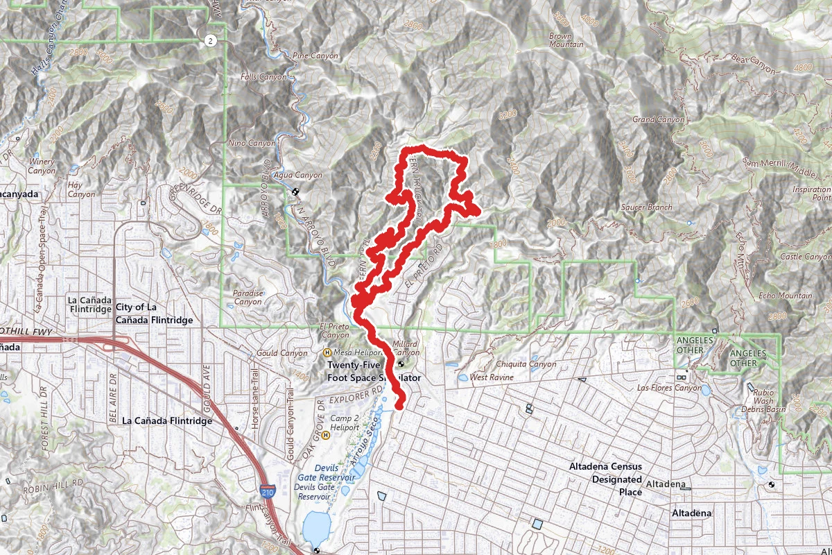 Fern Truck, Brown Mountain and El Prieto Trail Loop