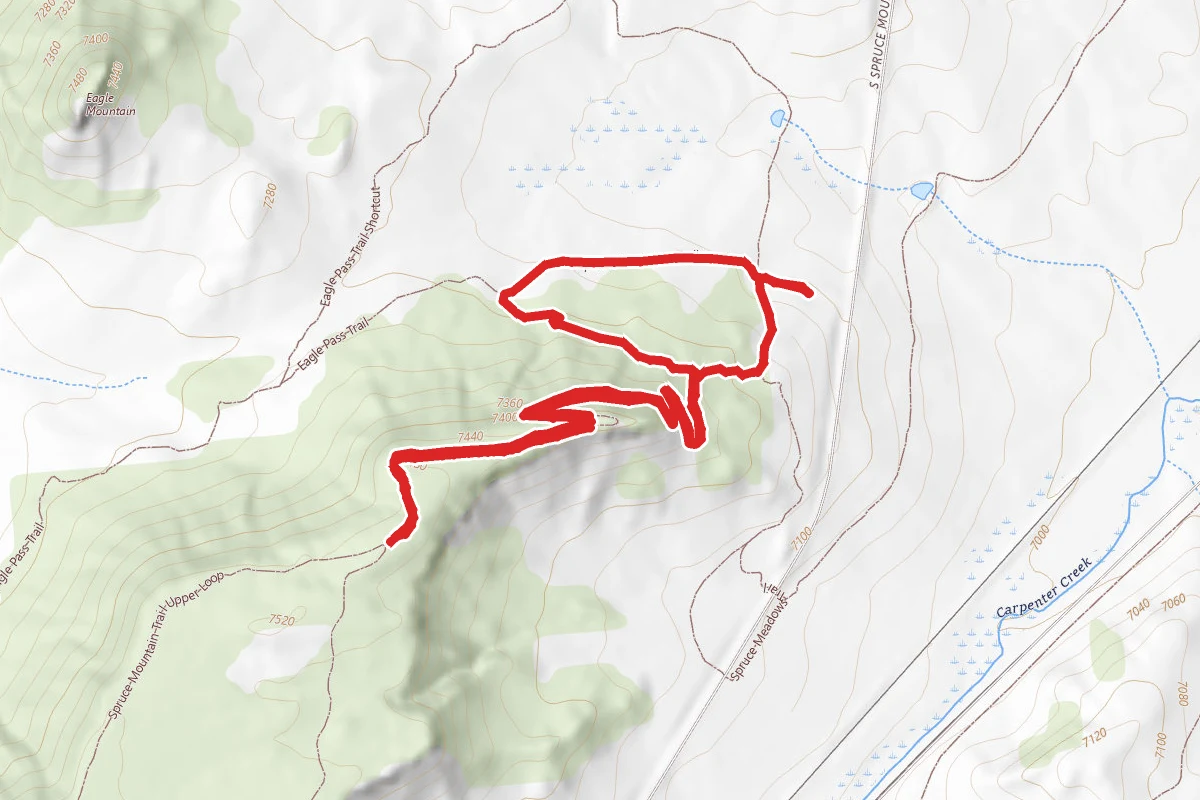Eagle Pass, Oak Shortcut and Spruce Mountain Trail Short Loop