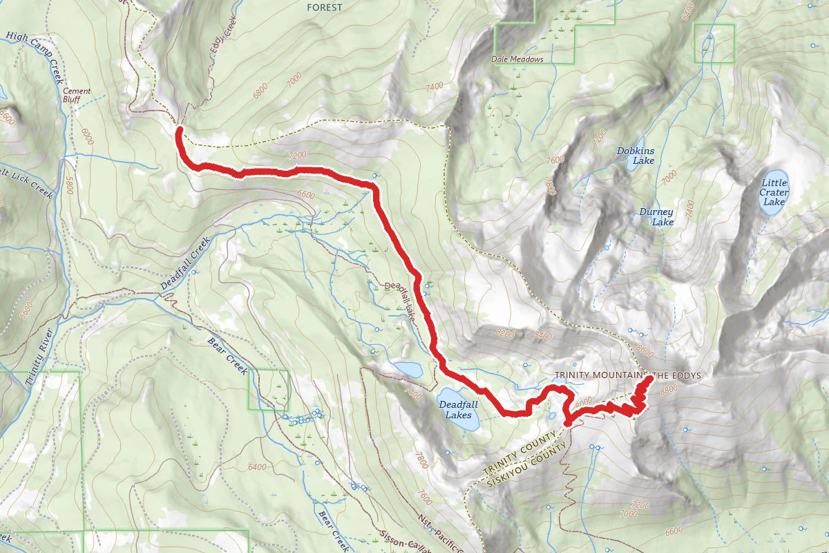 Mount Eddy Trail via PCT at Parks Creek