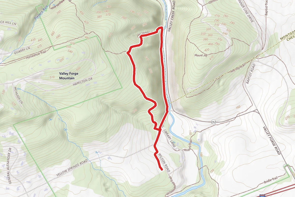 Mount Misery Trail, Wolfinger Trail, and Valley Creek Trail