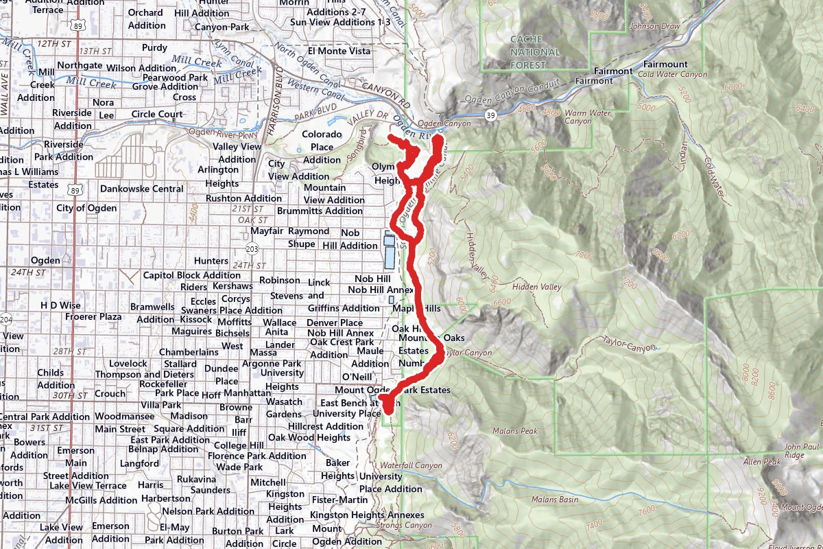 Bonneville Shoreline Trail (Mt Ogden Section)