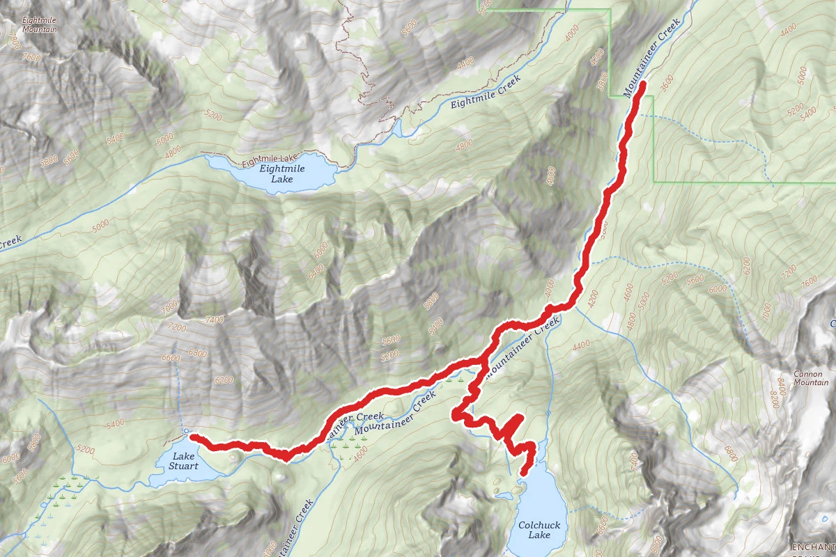 Lake Stuart and Colchuck Lake Trail